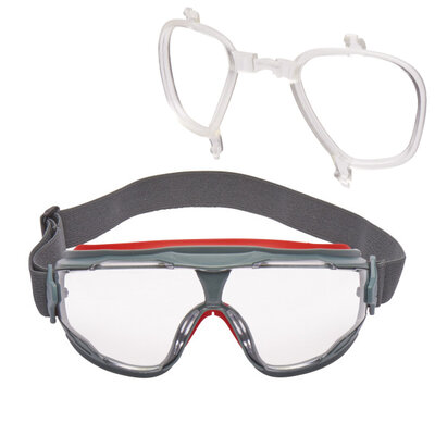 3M Goggle Gear Serie 500 lunettes de protection panoramiques ecran PC compatible avec les verres correcteurs ventilation indirecte partiellement